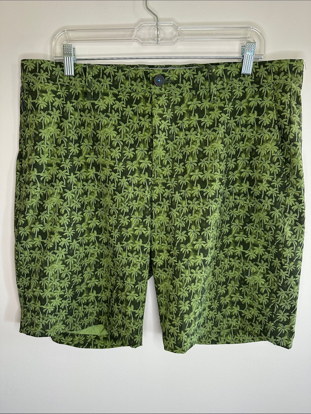 Tommy Bahama Green Palm-Print Flat Front Shorts